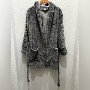 PINK Victoria's Secret Gray Hooded Robe